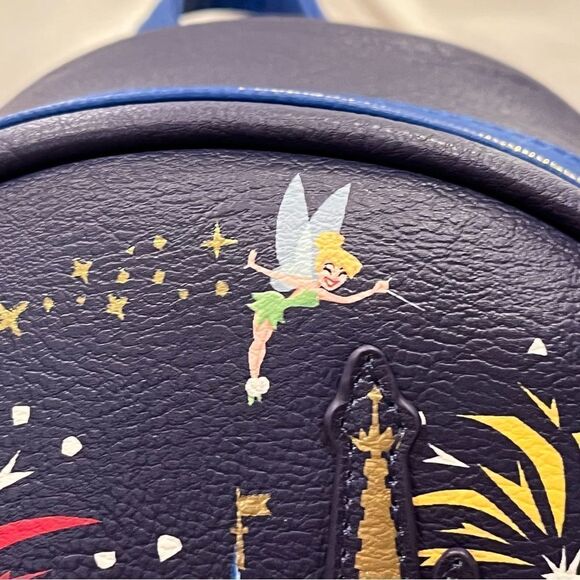 Disney Parks X Loungefly Mickey Mouse Cinderella Castle Fireworks Backpack NWT - Picture 3 of 9